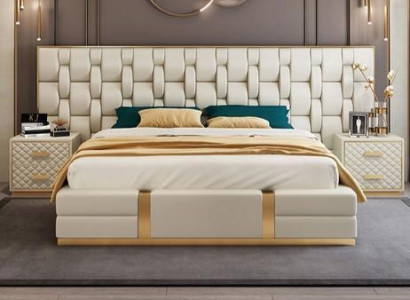 Beddensprei Ontwerp Luxe Dubbele Hotelbedden beige Luxe Hotel Nieuw